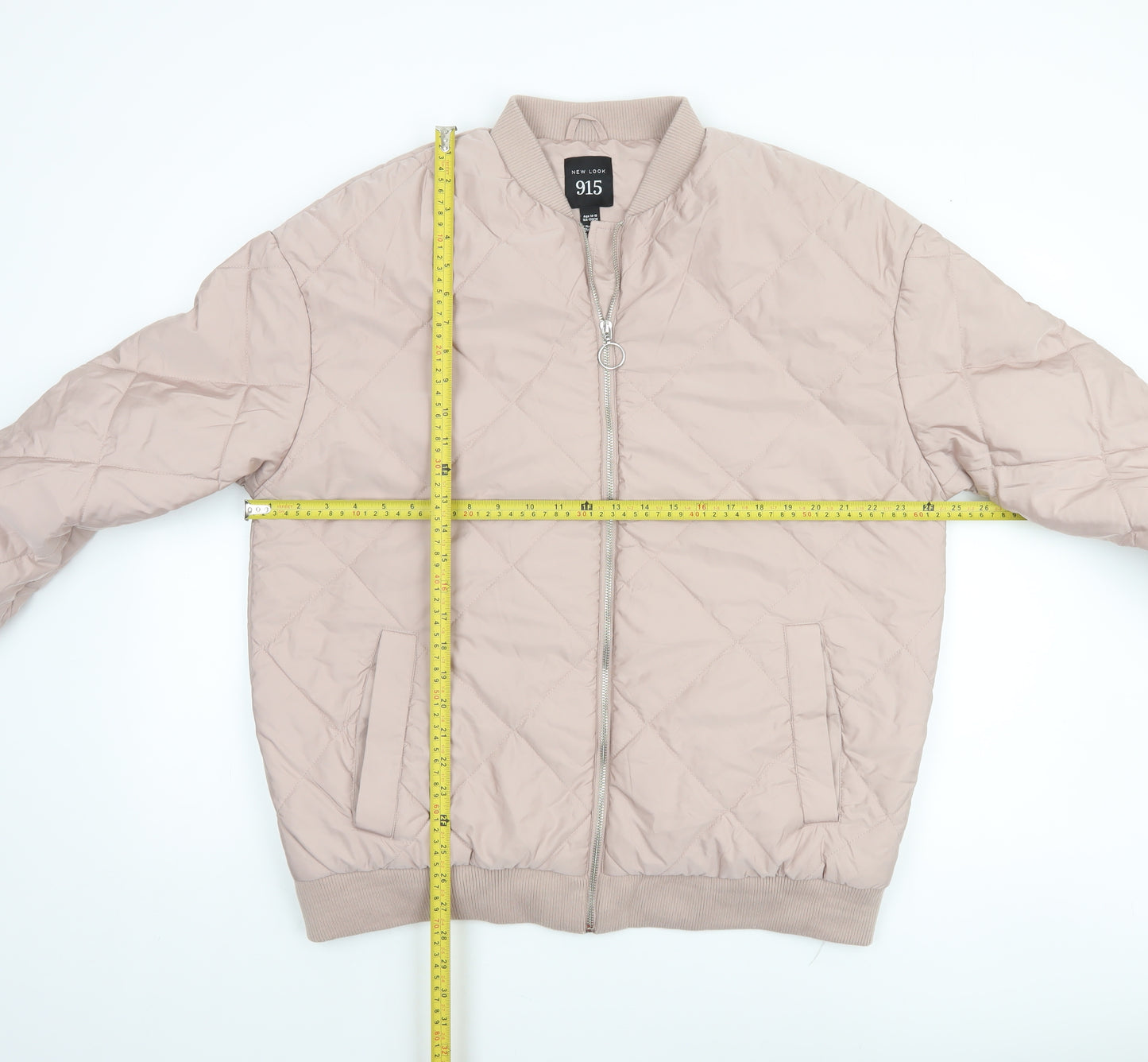 New Look Girls Beige Quilted Bomber Jacket Age 14-15 Years