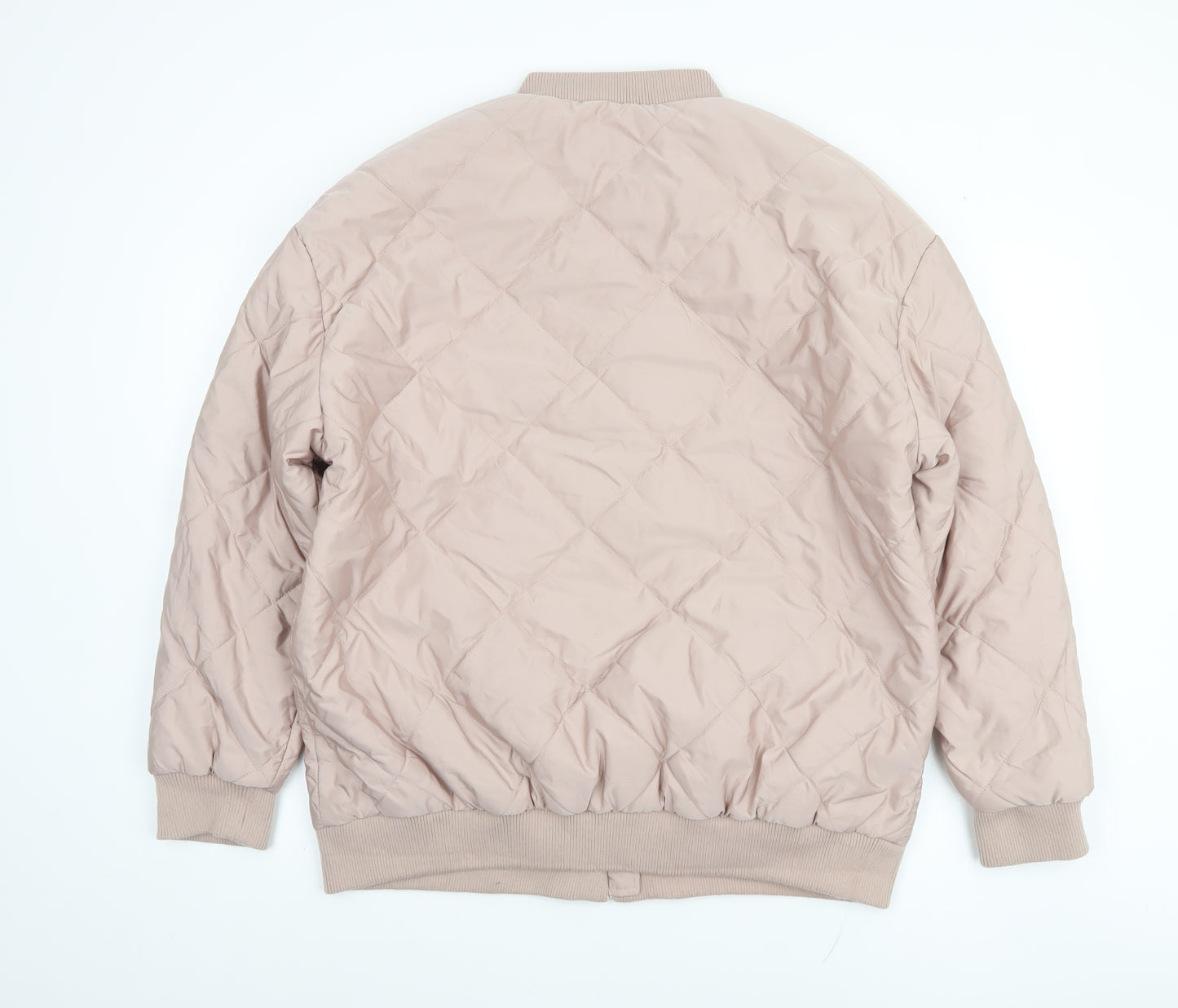New Look Girls Beige Quilted Bomber Jacket Age 14-15 Years