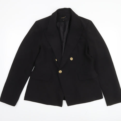 Attentif Paris Women's Black Double-Breasted Blazer Size 18