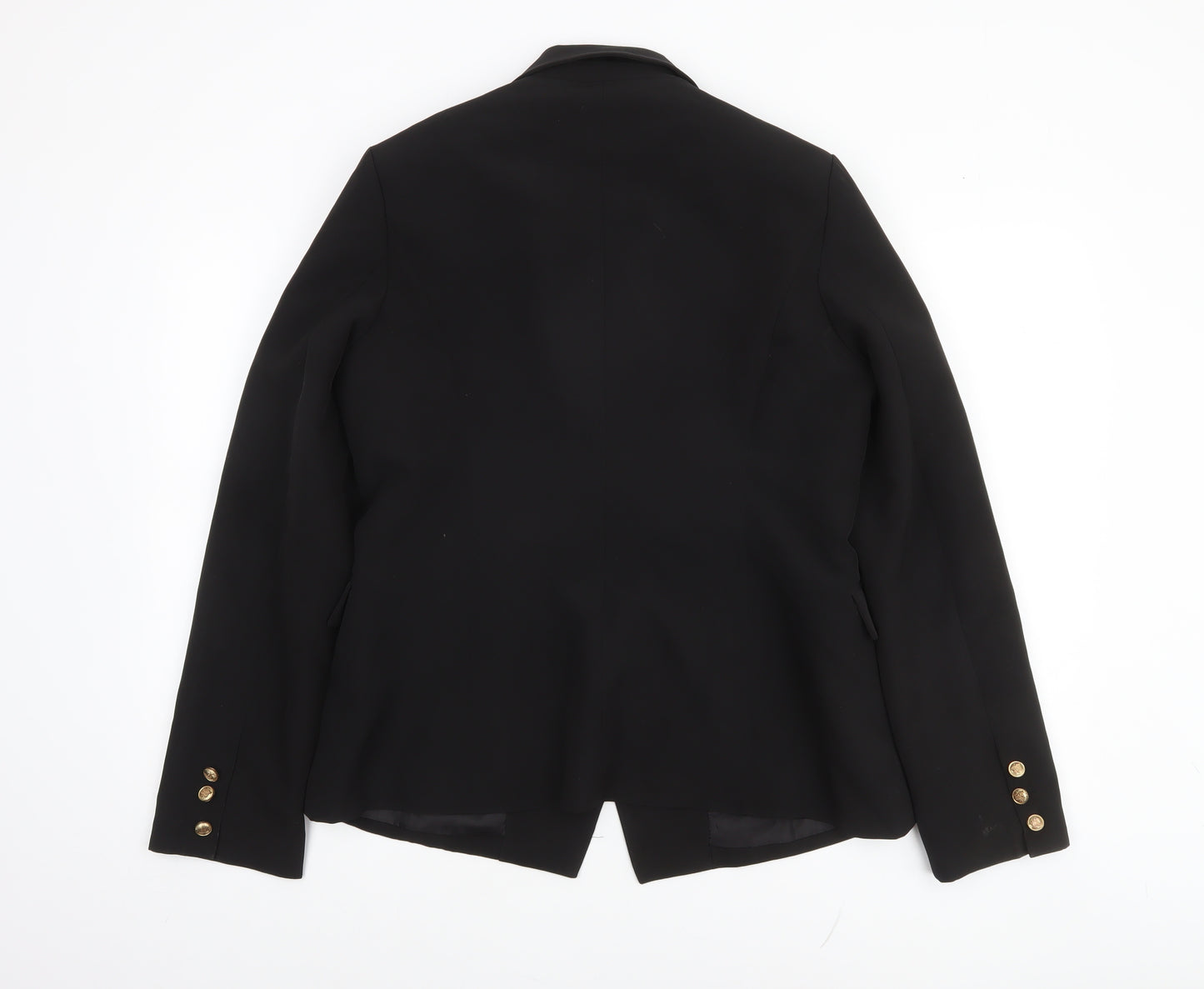 Attentif Paris Women's Black Double-Breasted Blazer Size 18