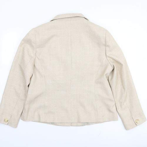 Debenhams Classics Women Beige Size 16 Two-Button Blazer Jacket