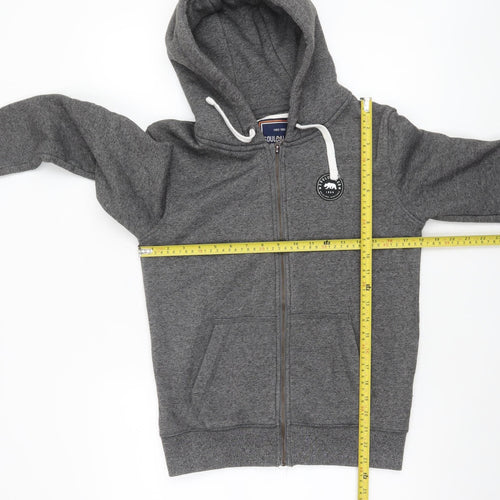 SoulCal & Co Women Grey Full Zip Hoodie UK 8 Cotton Blend