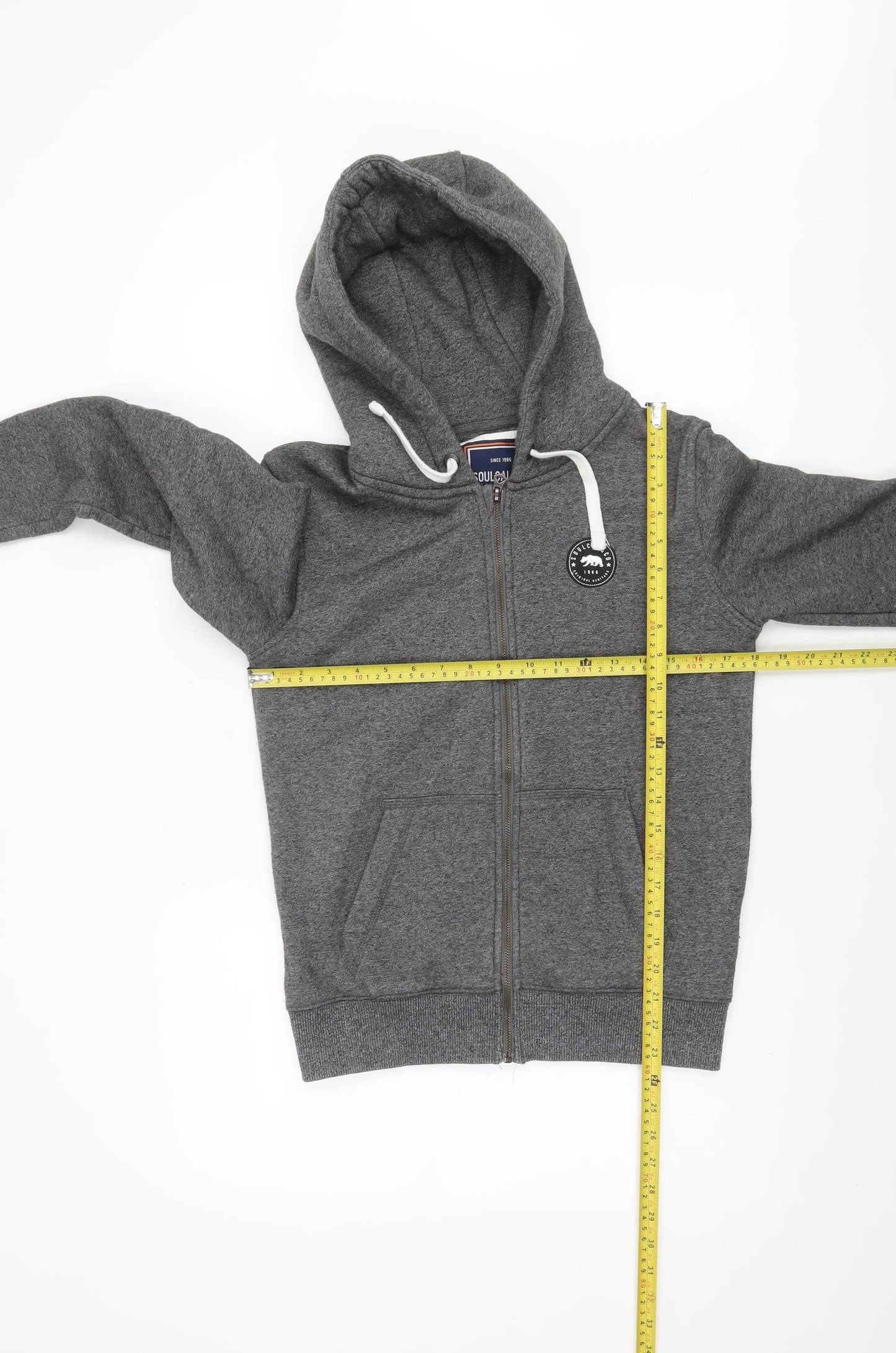 SoulCal & Co Women Grey Full Zip Hoodie UK 8 Cotton Blend