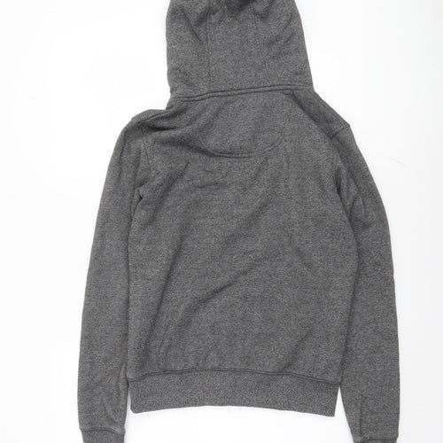 SoulCal & Co Women Grey Full Zip Hoodie UK 8 Cotton Blend