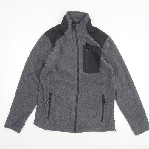 Moorhead Men's Grey Softshell Fleece Jacket Size S Outdoor Hiking