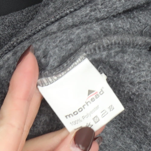 Moorhead Men's Grey Softshell Fleece Jacket Size S Outdoor Hiking
