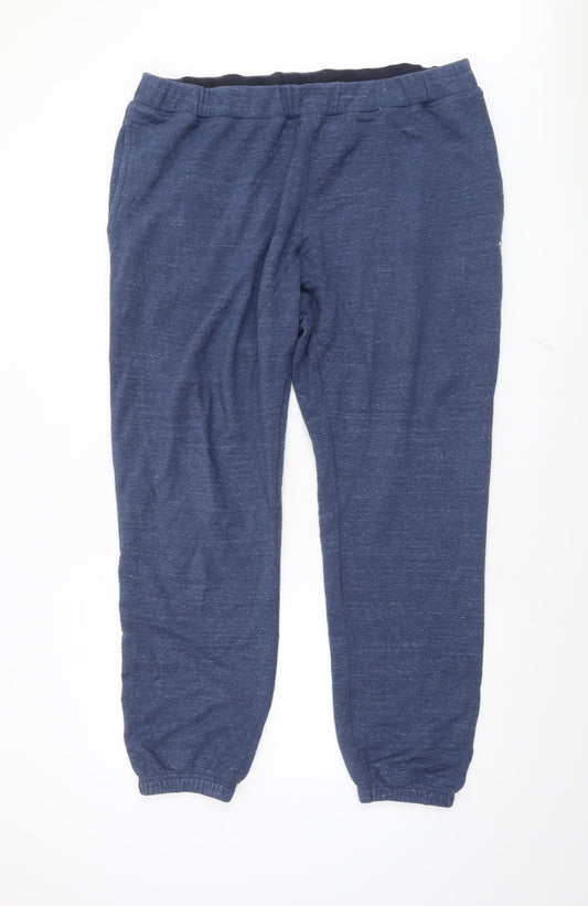 Adidas Mens Blue XL Jogger Trousers Cotton Blend Sportswear