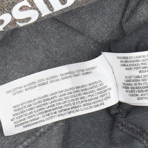 Stranger Things Men’s Grey Eddie Munson Band T-Shirt L Graphic Cotton