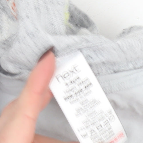 Next Girls Grey Bunny Embroidered A-Line Skirt 4 Years Cotton Blend