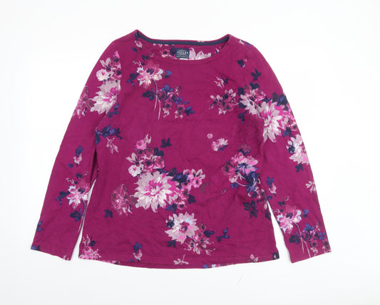 Joules Women’s Pink Floral Cotton Long Sleeve T-Shirt UK 16