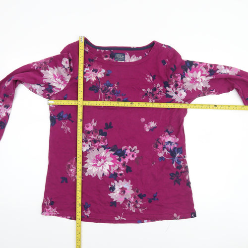 Joules Women’s Pink Floral Cotton Long Sleeve T-Shirt UK 16