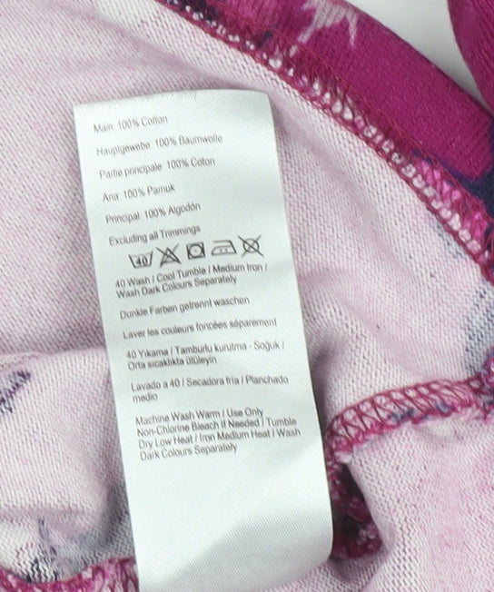 Joules Women’s Pink Floral Cotton Long Sleeve T-Shirt UK 16