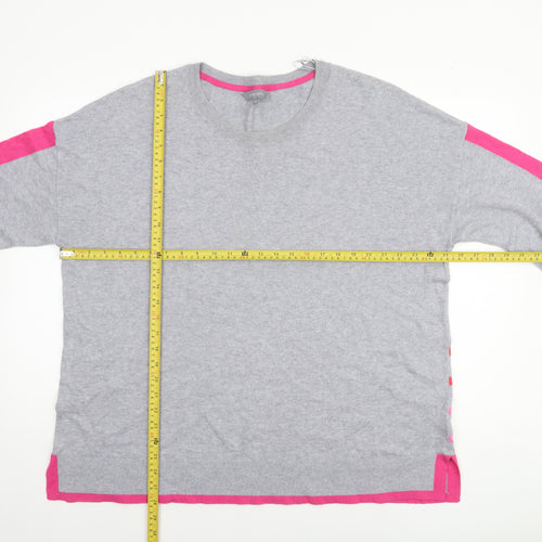 Principles Women’s Grey Pink Striped Pullover Jumper Size 20