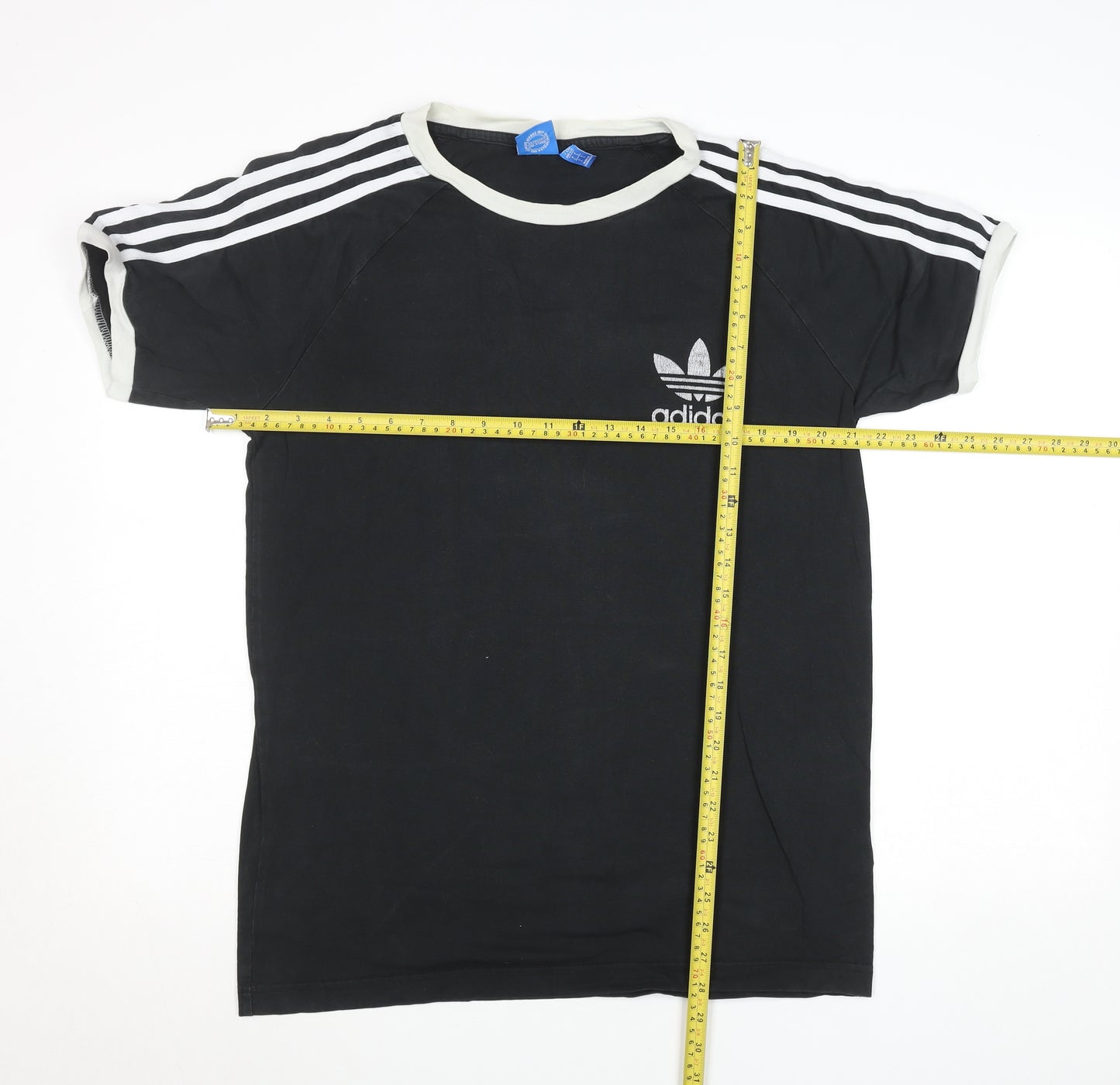 Adidas Men's Black Small Vintage Trefoil Sports T-Shirt