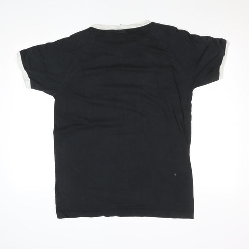 Adidas Men's Black Small Vintage Trefoil Sports T-Shirt