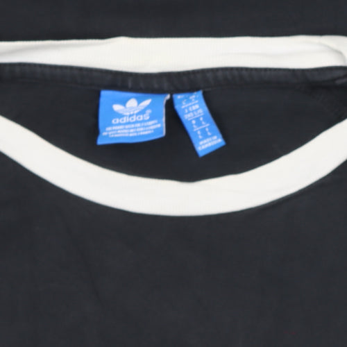 Adidas Men's Black Small Vintage Trefoil Sports T-Shirt