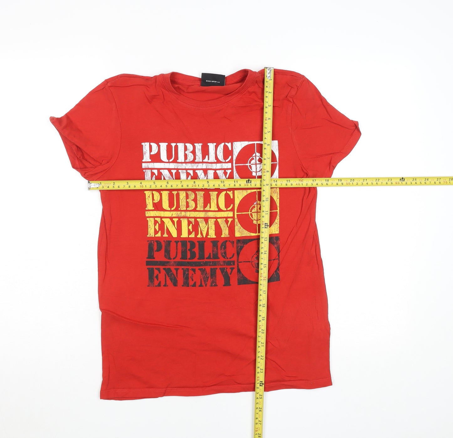 Public Enemy Boys Red Graphic Band T-Shirt 12-13 Years Cotton