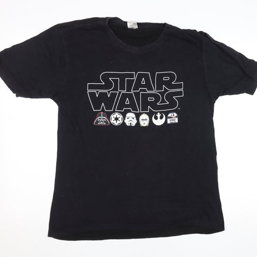 Star Wars Men's Black Medium Cotton Graphic T-Shirt