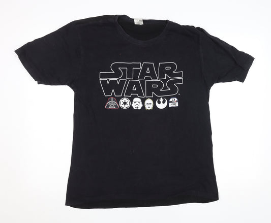 Star Wars Men's Black Medium Cotton Graphic T-Shirt