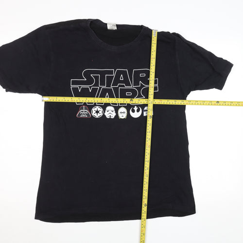 Star Wars Men's Black Medium Cotton Graphic T-Shirt