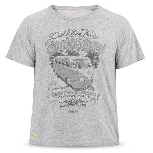 South Shore Mens Grey Graphic Beach Surf T-Shirt Size L