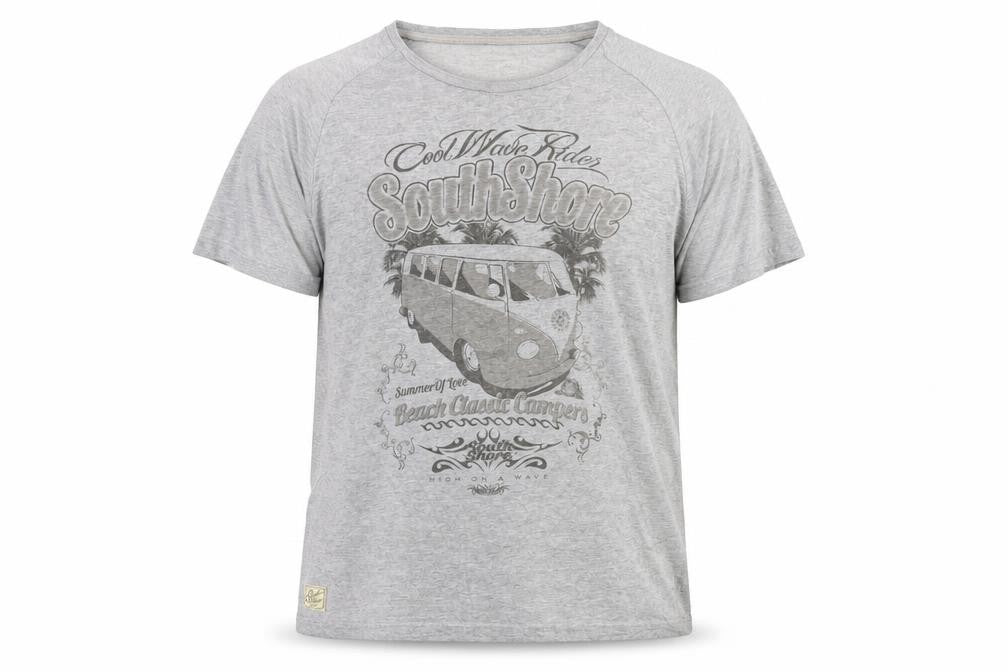 South Shore Mens Grey Graphic Beach Surf T-Shirt Size L