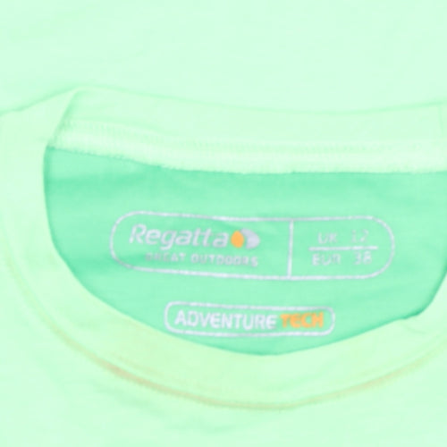 Regatta Women’s Green Adventure Tech Short Sleeve Crew Neck T-Shirt UK 12