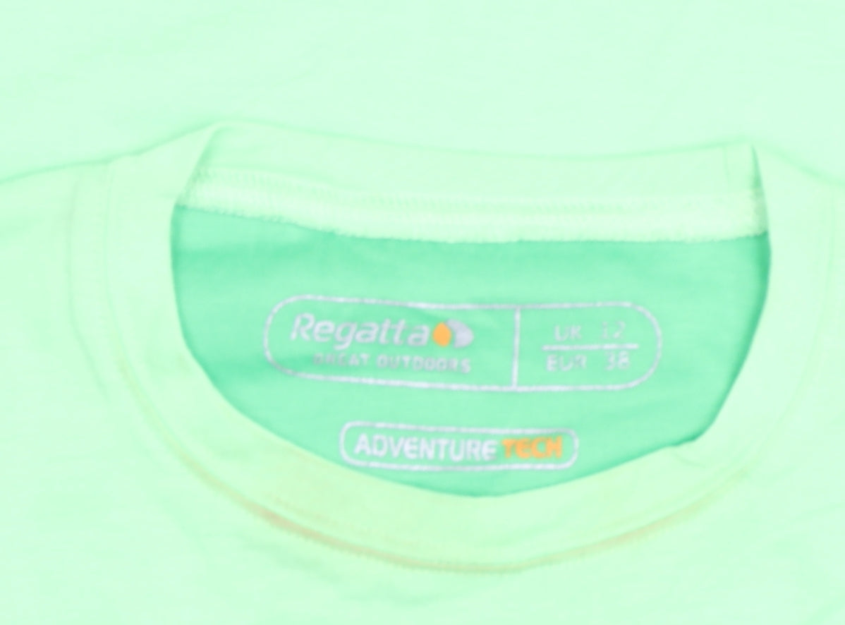 Regatta Women’s Green Adventure Tech Short Sleeve Crew Neck T-Shirt UK 12