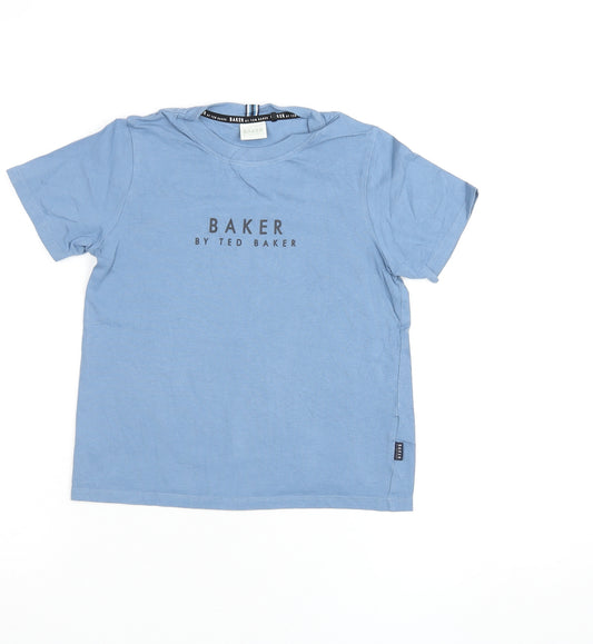 Ted Baker Boys Blue Logo Cotton Short Sleeve T-Shirt 8 Years