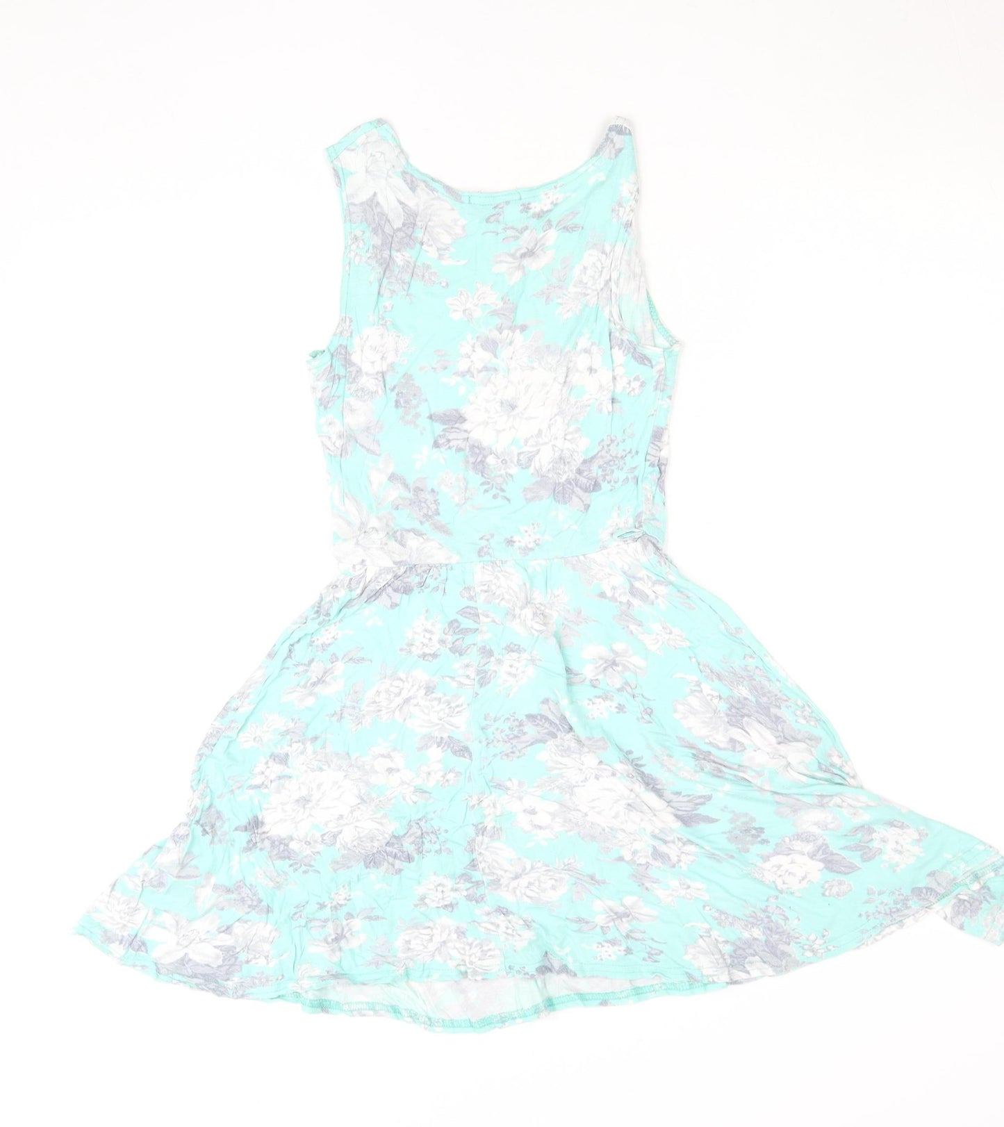 Sugar Babe Girls Blue Floral Sleeveless Skater Dress 11-12 Years