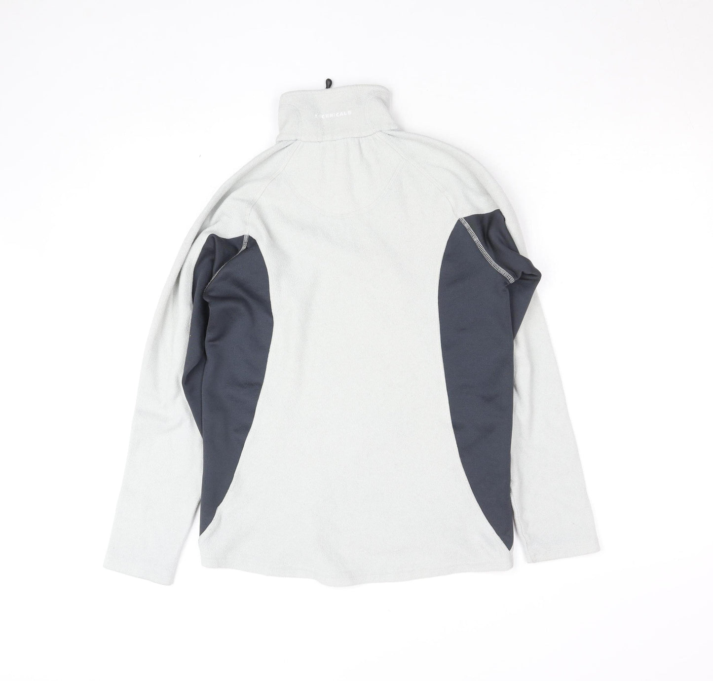 Technicals Women’s Grey 1/4 Zip Fleece Pullover Top Size 10