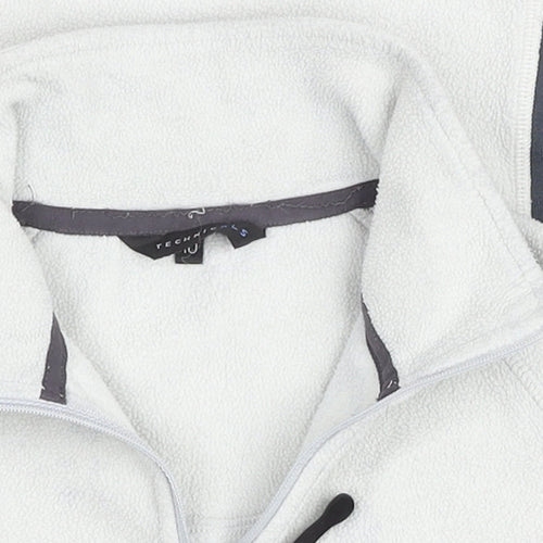 Technicals Women’s Grey 1/4 Zip Fleece Pullover Top Size 10