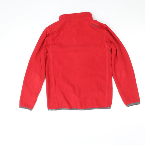 TOG24 Boys Red Fleece 1/4 Zip Pullover Top 11-12 Years Outdoor Warm Layer