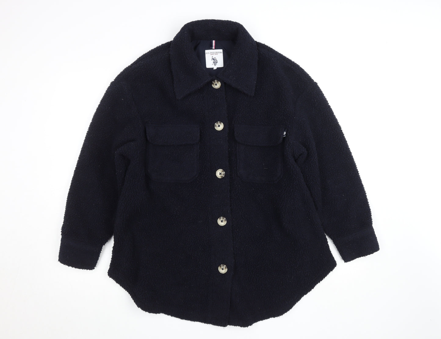 U.S. Polo Assn. Women’s Black Fleece Button Jacket Size S
