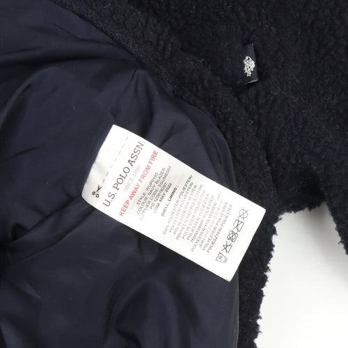 U.S. Polo Assn. Women’s Black Fleece Button Jacket Size S