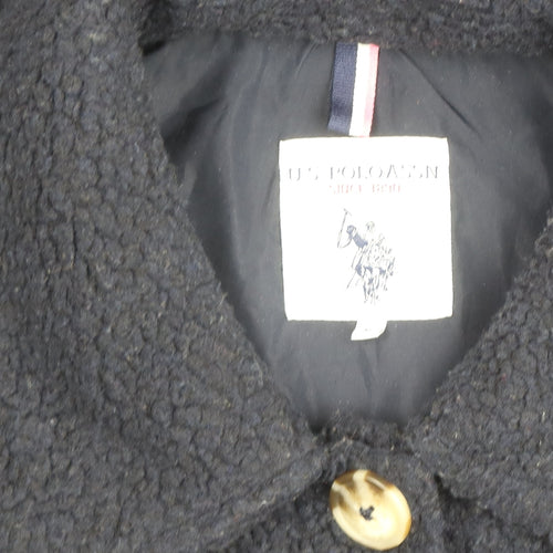 U.S. Polo Assn. Women’s Black Fleece Button Jacket Size S