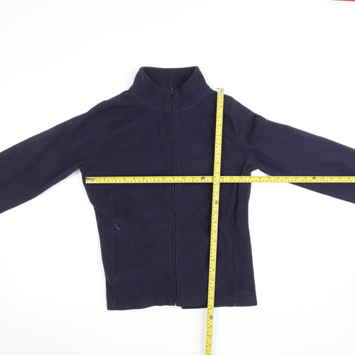 ISLE Womens Blue Fleece Full Zip Jacket Size M