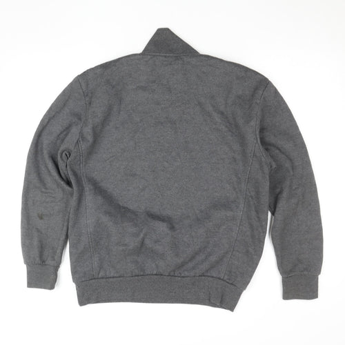 Slazenger Mens Grey 1/4 Zip Sweatshirt M Regular Fit Pullover