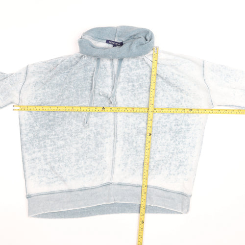 Ocean Drive Women’s Blue High Neck Long Sleeve Pullover Top L