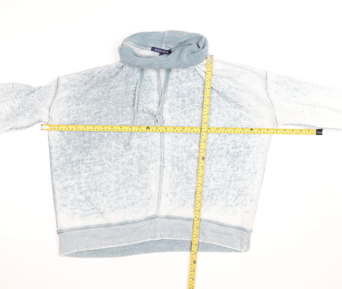 Ocean Drive Women’s Blue High Neck Long Sleeve Pullover Top L