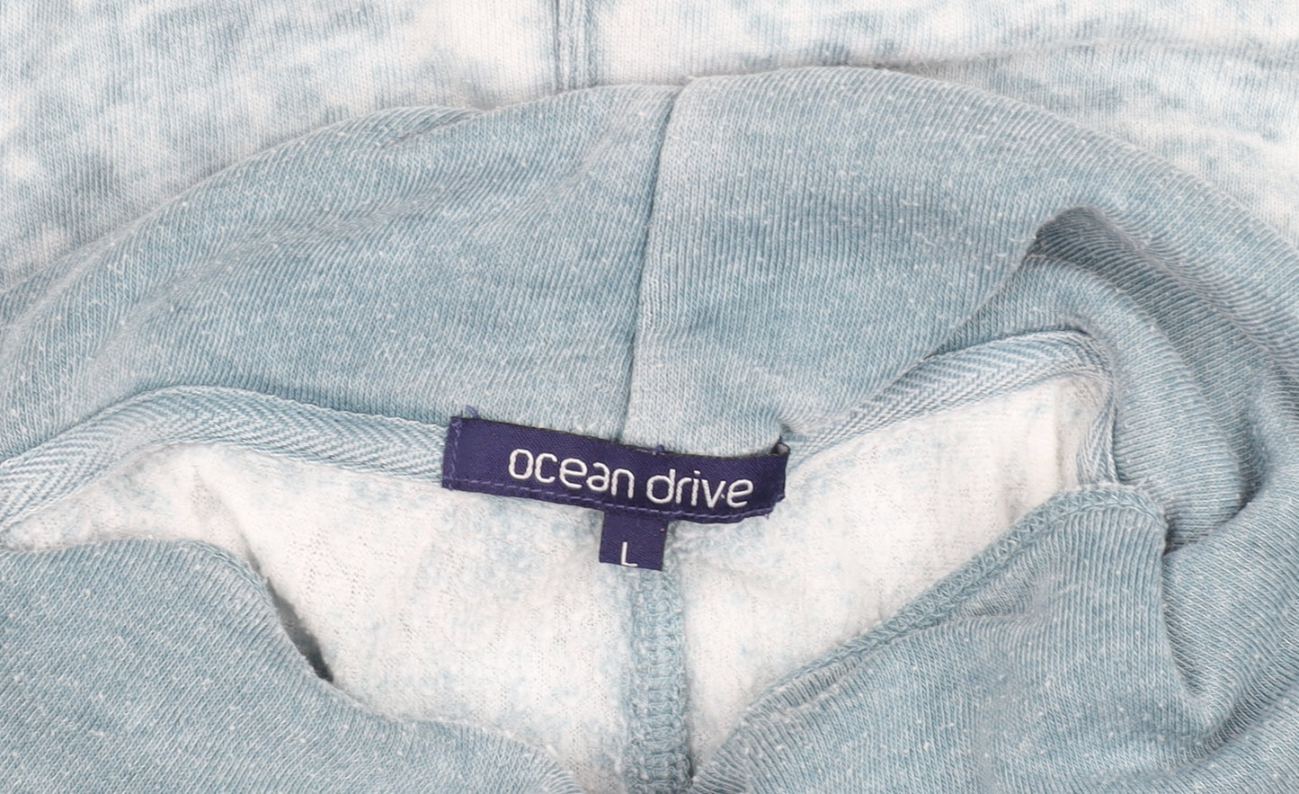 Ocean Drive Women’s Blue High Neck Long Sleeve Pullover Top L