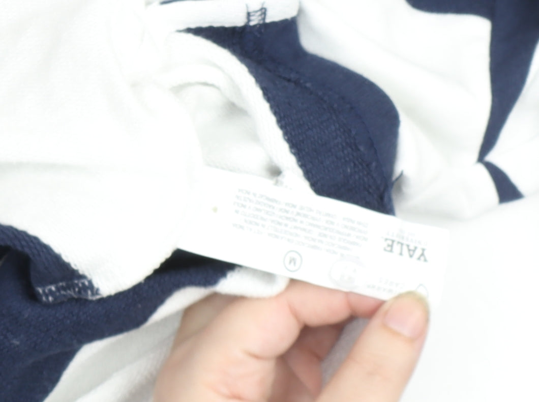 Yale University Men's Blue White Striped Rugby Shirt Size M