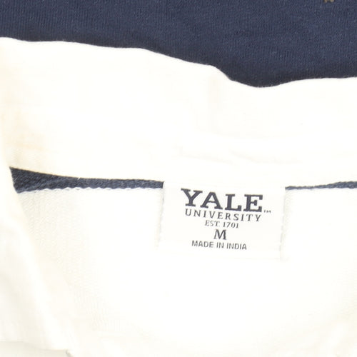 Yale University Men's Blue White Striped Rugby Shirt Size M