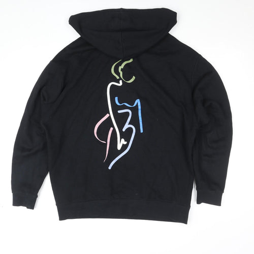 ASOS DESIGN Men's Black Pullover Hoodie S Art Graphic Fleece