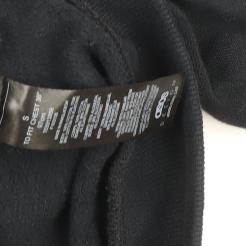 ASOS DESIGN Men's Black Pullover Hoodie S Art Graphic Fleece