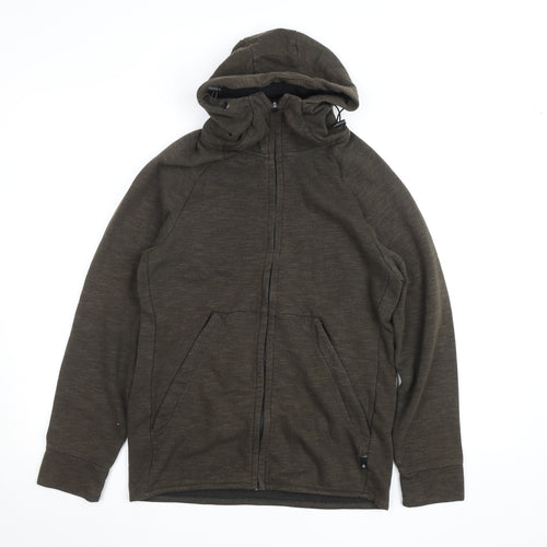 Blue Tech Men's Brown Full Zip Hoodie Size S
