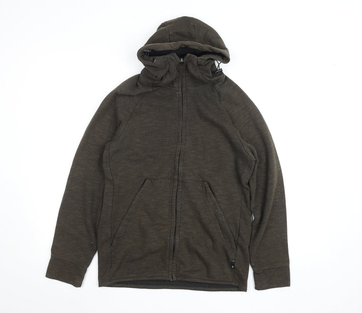Blue Tech Men's Brown Full Zip Hoodie Size S