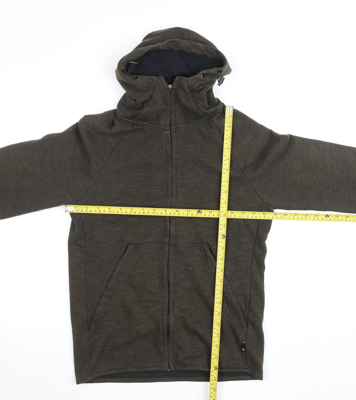 Blue Tech Men's Brown Full Zip Hoodie Size S