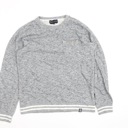Shore Leave Men's Grey Knit Cotton Crew Neck Sweatshirt M