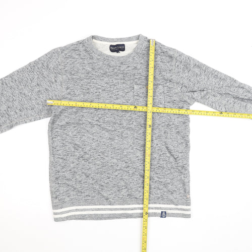 Shore Leave Men's Grey Knit Cotton Crew Neck Sweatshirt M